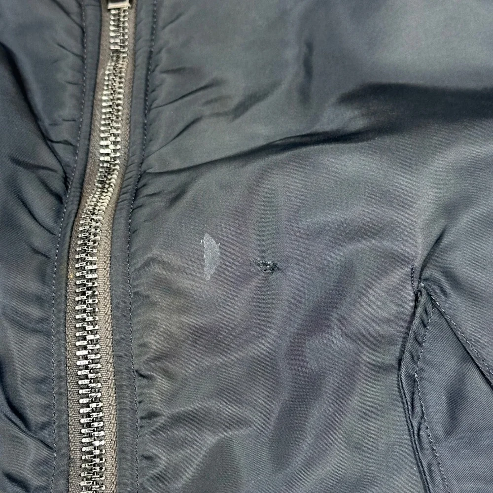 VTG Alpha Industries MA-1 Flight Jacket Navy Blue Bomber Reversible MIL-J-8279E